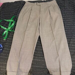 Men's Sansabelt Herringbone Pleated Pants